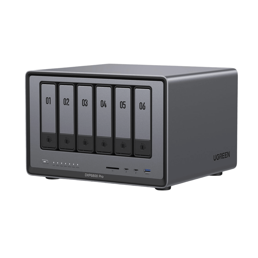 NASync DXP6800 Pro | Intel Core i5 | 6 Bahías SATA + 2 M.2 NVMe | Dual 10GbE | Thunderbolt 4 | HDMI 8K | DDR5 Hasta 64GB