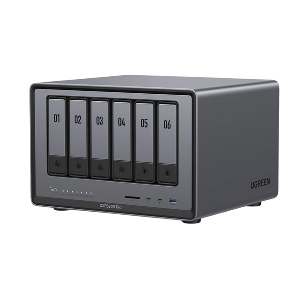 NASync DXP6800 Pro | Intel Core i5 | 6 Bahías SATA + 2 M.2 NVMe | Dual 10GbE | Thunderbolt 4 | HDMI 8K | DDR5 Hasta 64GB