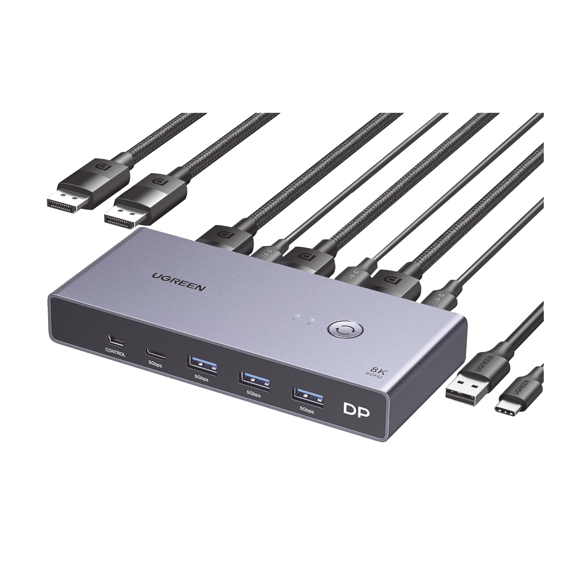 Conmutador KVM DisplayPort 8K 2x1 USB 3.0