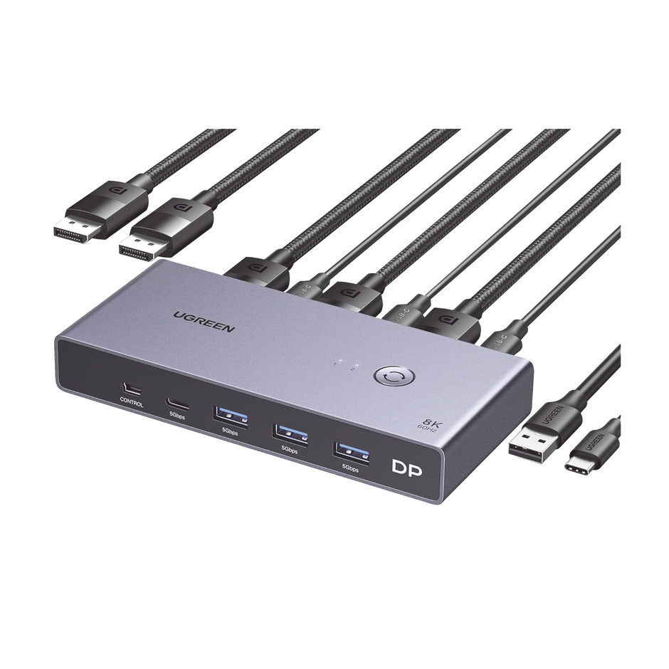 Conmutador KVM DisplayPort 8K 2x1 USB 3.0