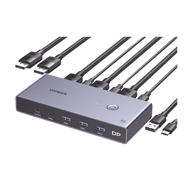 Conmutador KVM DisplayPort 8K 2x1 USB 3.0