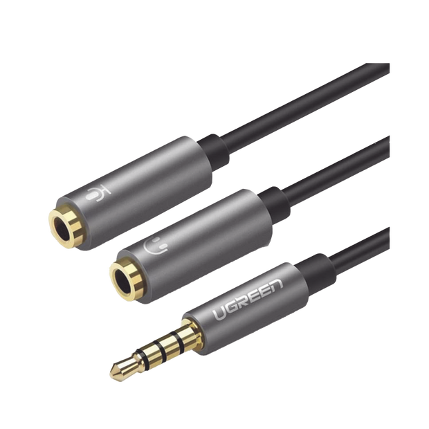 Cable Divisor en Y de 3.5 mm 1 Macho a 2 Hembras 20 cm