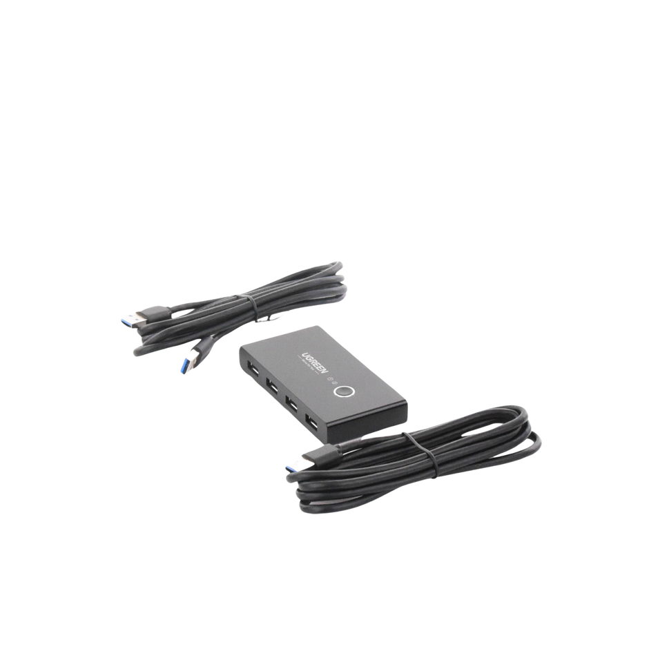 Switch USB 3.0 para 2 Computadoras 4 Puertos USB Ideal para Impresora, Escáner, Teclado y Mouse