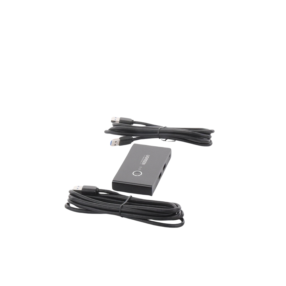 Switch USB 3.0 para 2 Computadoras 4 Puertos USB Ideal para Impresora, Escáner, Teclado y Mouse