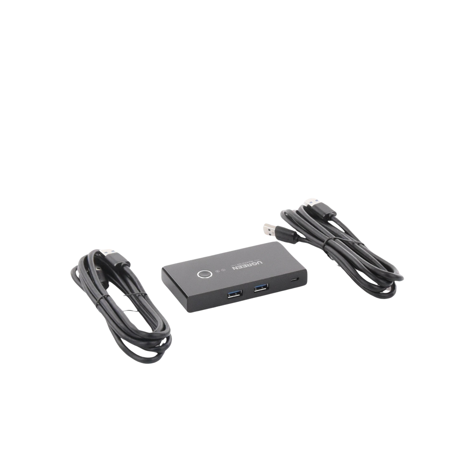 Switch USB 3.0 para 2 Computadoras 4 Puertos USB Ideal para Impresora, Escáner, Teclado y Mouse