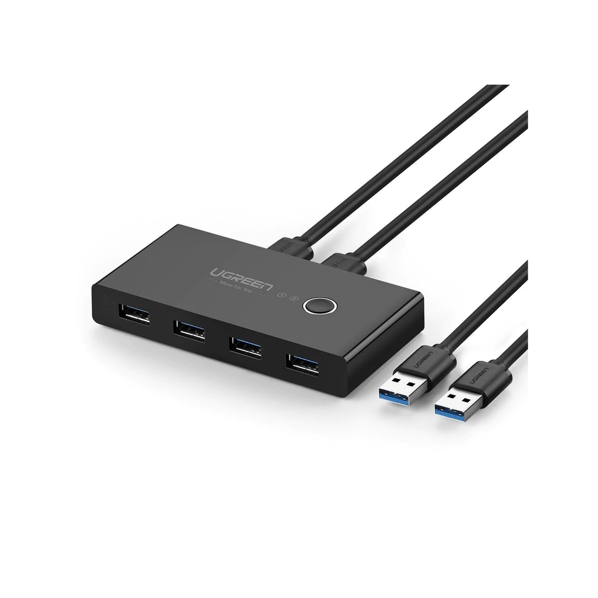 Switch USB 3.0 para 2 Computadoras 4 Puertos USB Ideal para Impresora, Escáner, Teclado y Mouse