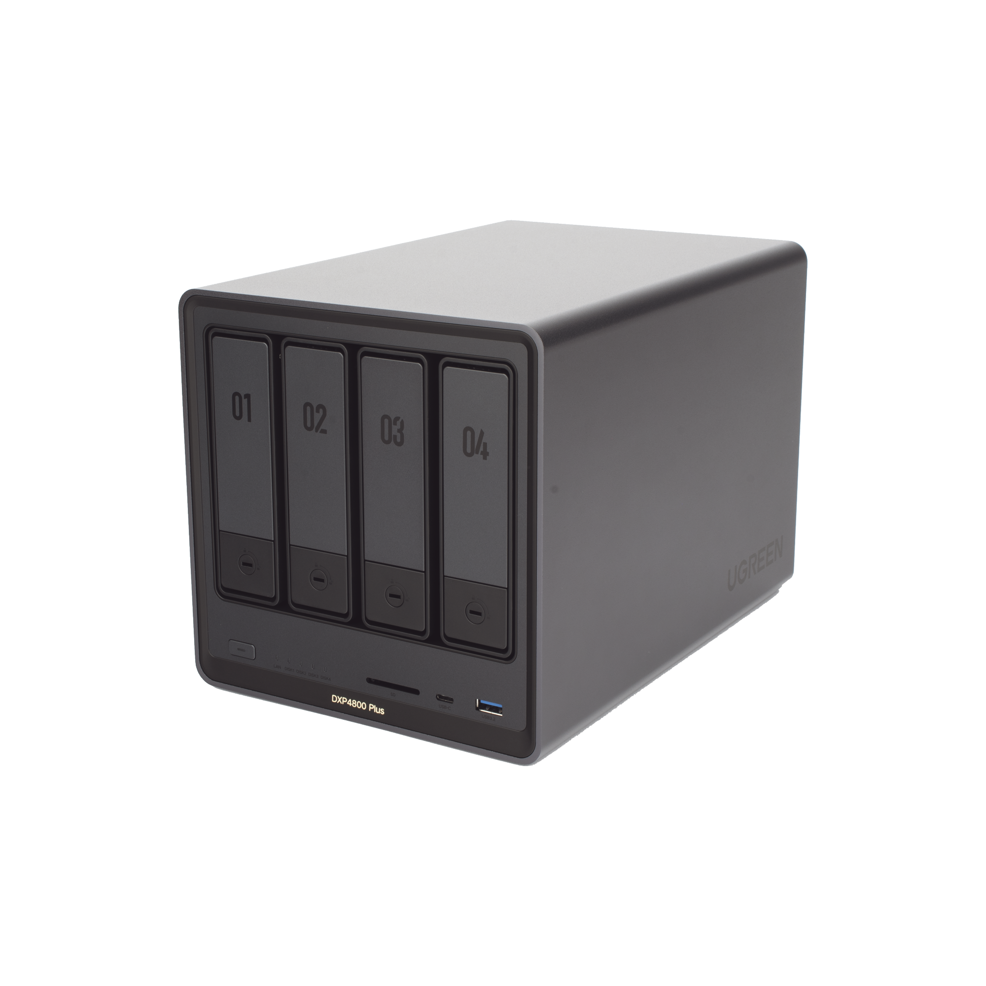 NASync DXP4800 Plus | Intel Pentium Gold 8505 | 4 Bahías SATA + 2 M.2 NVMe | 8GB DDR5 Expandible a 64GB | 10GbE + 2.5GbE | HDMI 4K | USB-C 3.2 | Sistema NAS de Alto Rendimiento