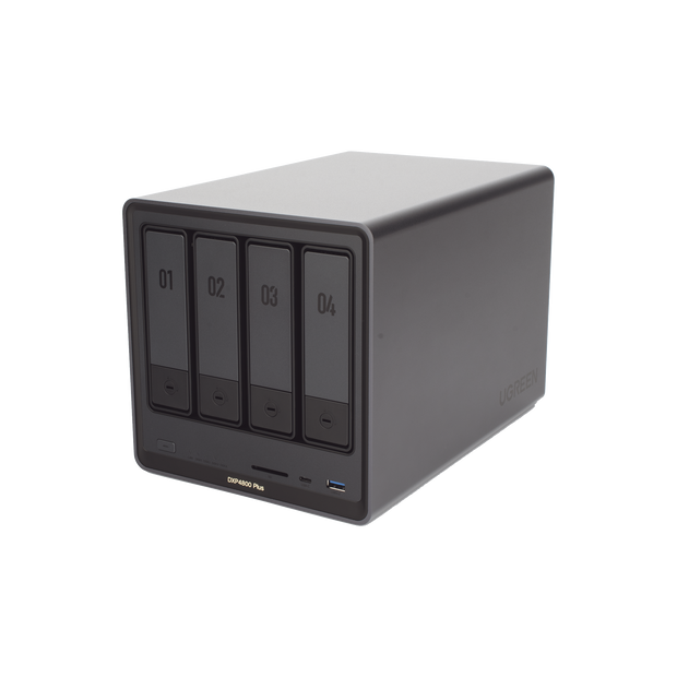 NASync DXP4800 Plus | Intel Pentium Gold 8505 | 4 Bahías SATA + 2 M.2 NVMe | 8GB DDR5 Expandible a 64GB | 10GbE + 2.5GbE | HDMI 4K | USB-C 3.2 | Sistema NAS de Alto Rendimiento