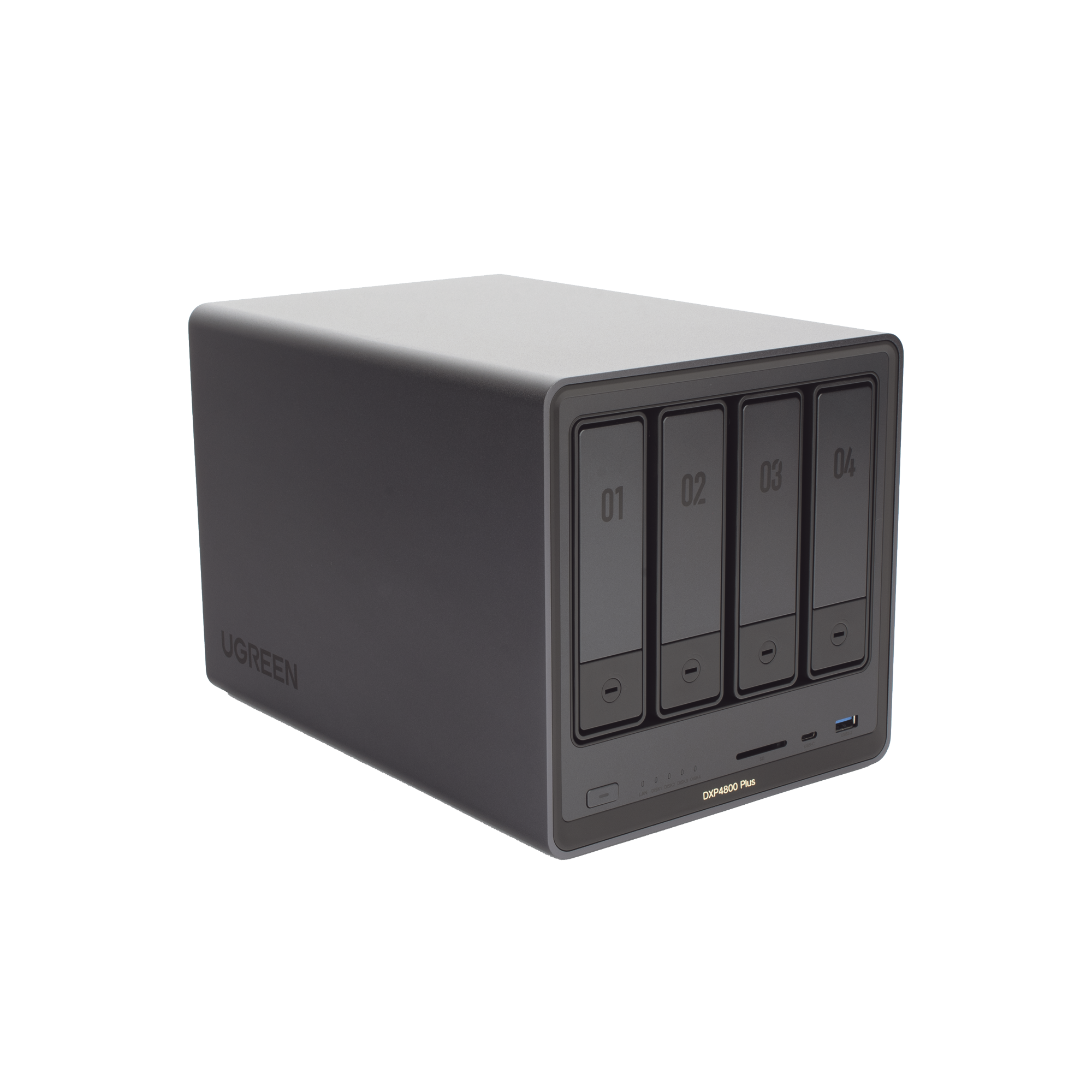 NASync DXP4800 Plus | Intel Pentium Gold 8505 | 4 Bahías SATA + 2 M.2 NVMe | 8GB DDR5 Expandible a 64GB | 10GbE + 2.5GbE | HDMI 4K | USB-C 3.2 | Sistema NAS de Alto Rendimiento