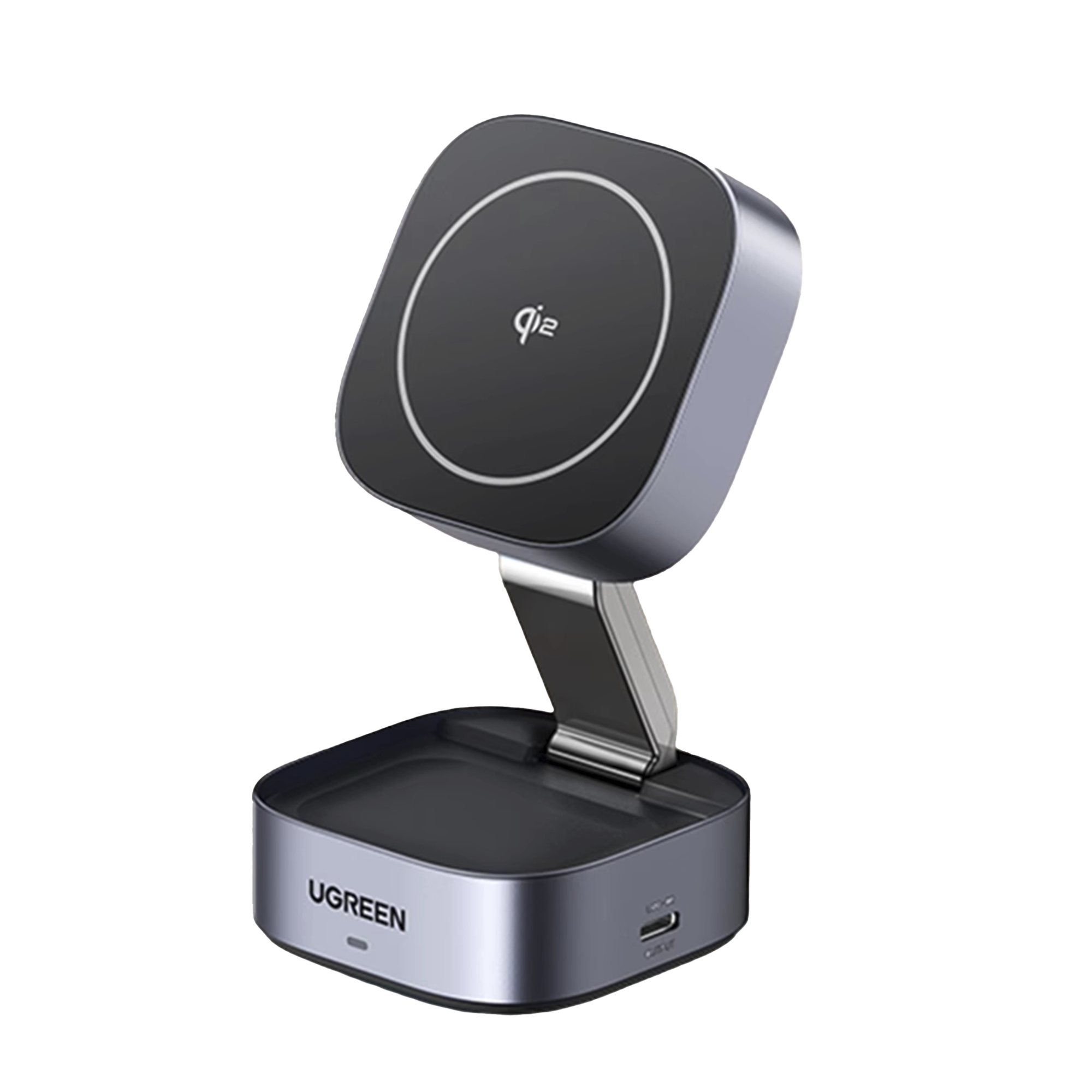Cargador Inalámbrico Magnético 2 en 1 de 25W | Tecnología Qi2 | 15W para Smartphone + 5W para Audífonos | Puerto USB-C Adicional | Cable USB-C Incluido | Protección Múltiple