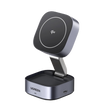 Cargador Inalámbrico Magnético 2 en 1 de 25W | Tecnología Qi2 | 15W para Smartphone + 5W para Audífonos | Puerto USB-C Adicional | Cable USB-C Incluido | Protección Múltiple