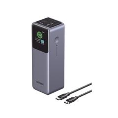 Power Bank 25000mAh | Carga Rápida 200W | 2 USB-C + USB-A | Pantalla TFT Inteligente | Compatible con Laptop, Tablet y Smartphone | Incluye Cable USB-C
