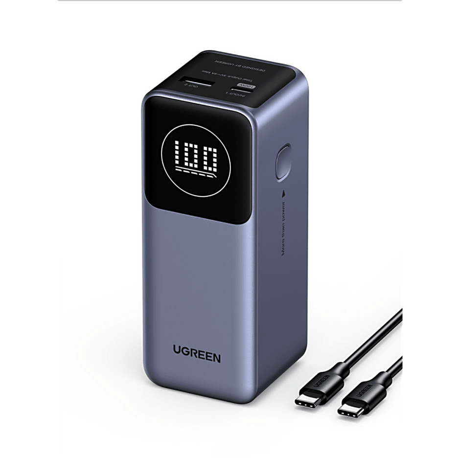 Cargador Serie Uno 30W GaNRobot | USB-C Carga Rápida | Pantalla LED Animada | Tecnología GaN II | Color Negro