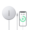 Cargador Inalámbrico Magnético 15W | Compatible con Qi2 | Carga Rápida USB-C | Cable de 1.5 m | Protección Multinivel | Base de Aluminio | Carga Magnética para Smartphone