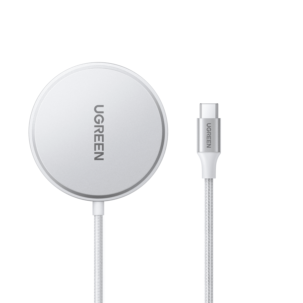 Cargador Inalámbrico Magnético 15W | Compatible con Qi2 | Carga Rápida USB-C | Cable de 1.5 m | Protección Multinivel | Base de Aluminio | Carga Magnética para Smartphone
