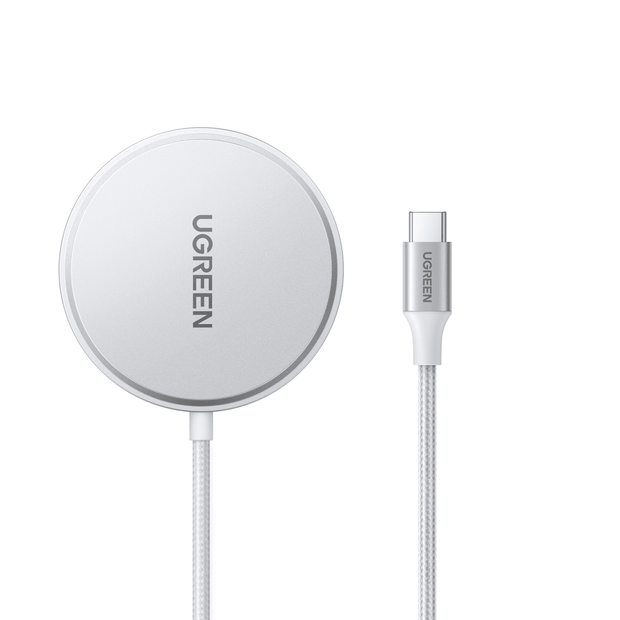 Cargador Inalámbrico Magnético 15W | Compatible con Qi2 | Carga Rápida USB-C | Cable de 1.5 m | Protección Multinivel | Base de Aluminio | Carga Magnética para Smartphone