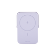 Power Bank Inalambrico | 5000mAh | 7.5W  |  Con Emojis de Estado | Carga Rápida USB-C Bidireccional  | Pantalla TFT  Inteligente | 13 niveles de Proteccion | Con Holder | Color Purple.