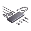 HUB USB-C (Docking Revodok 308) 8 en 1 | 2 Puertos HDMI 4K@60Hz | 1 Puerto DisplayPort 4K@60Hz 2 USB-A 10Gbps) | 2 USB-C (10Gbps) | USB-C PD Carga 100W | Chip de Ultima Generacion | Carcasa de Aluminio.