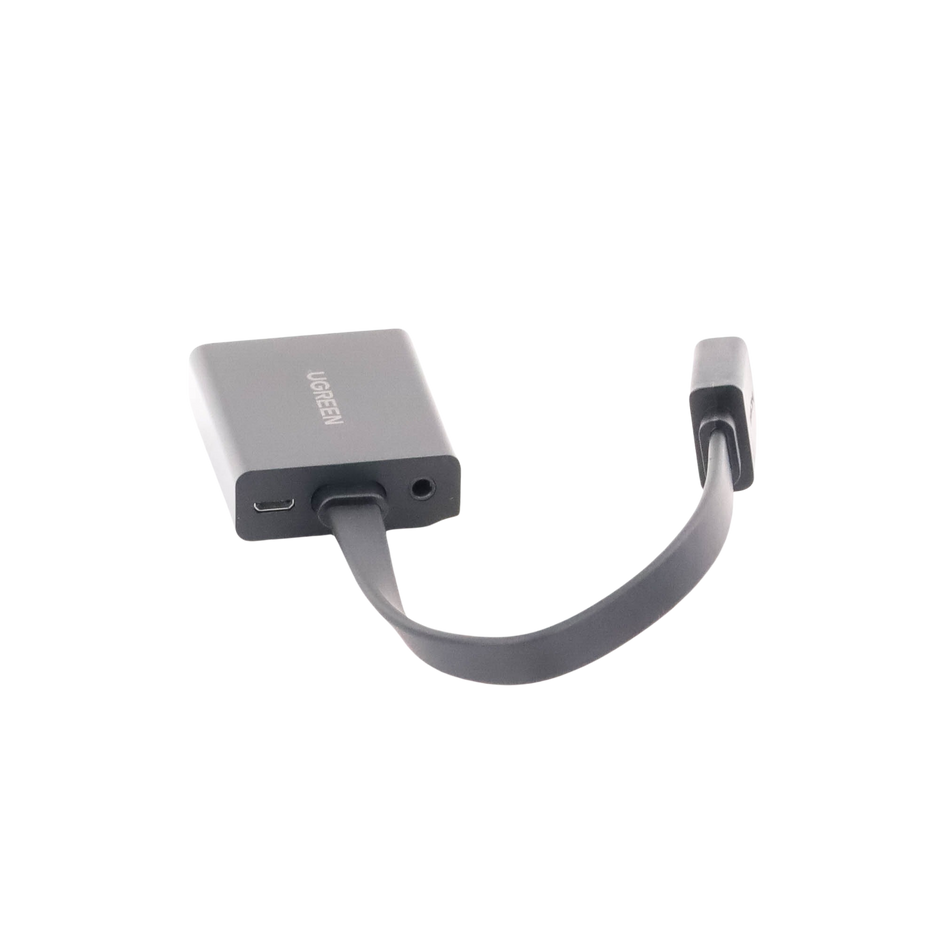 Adaptador HDMI a VGA con Audio 3.5 mm |Puerto Micro USB para Alimentación