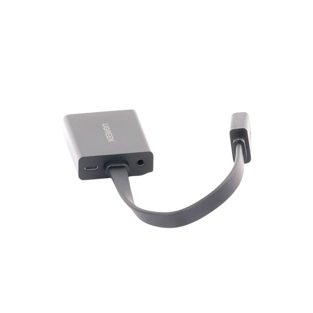 Adaptador HDMI a VGA con Audio 3.5 mm |Puerto Micro USB para Alimentación