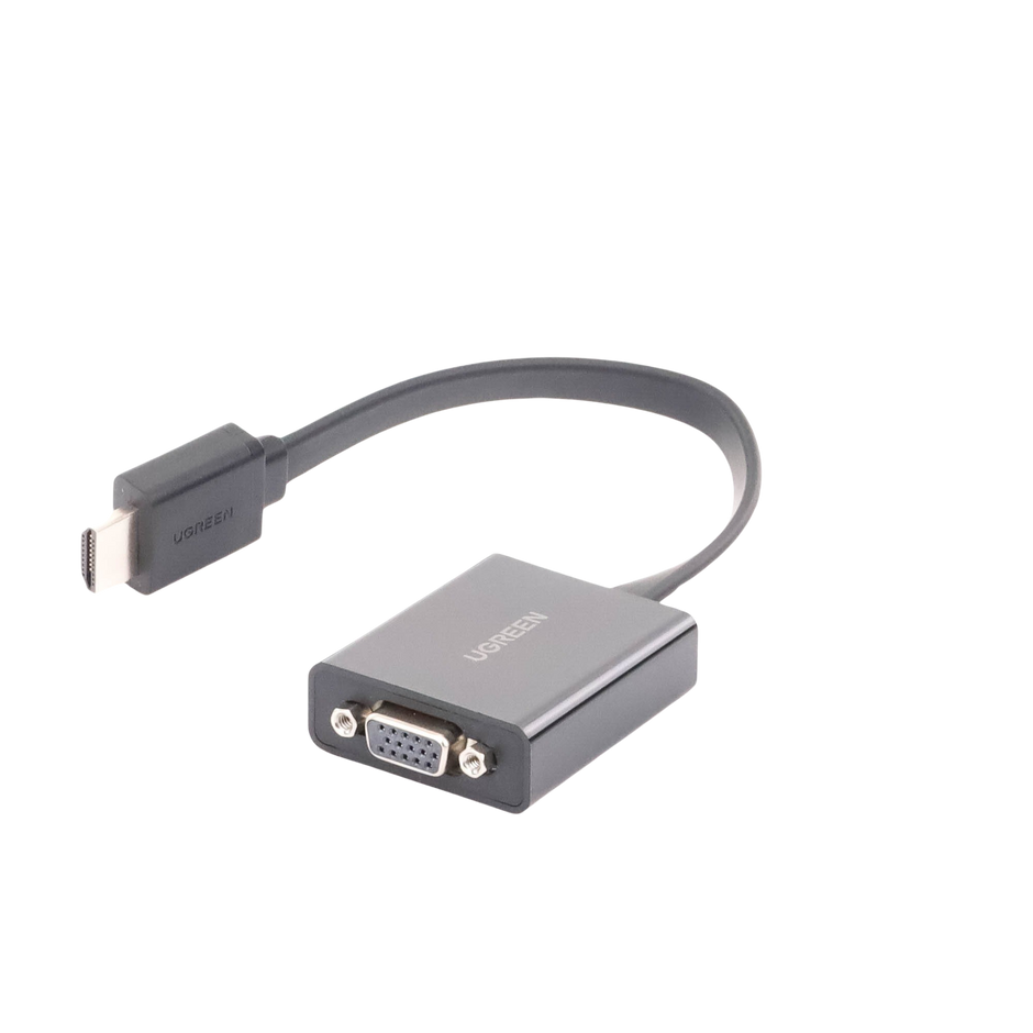 Adaptador HDMI a VGA con Audio 3.5 mm |Puerto Micro USB para Alimentación