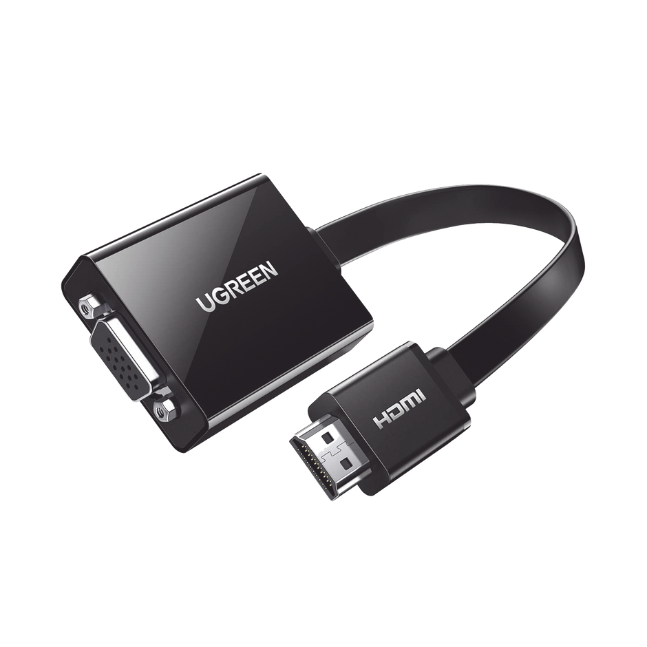 Adaptador HDMI a VGA con Audio 3.5 mm |Puerto Micro USB para Alimentación