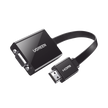 Adaptador HDMI a VGA con Audio 3.5 mm |Puerto Micro USB para Alimentación