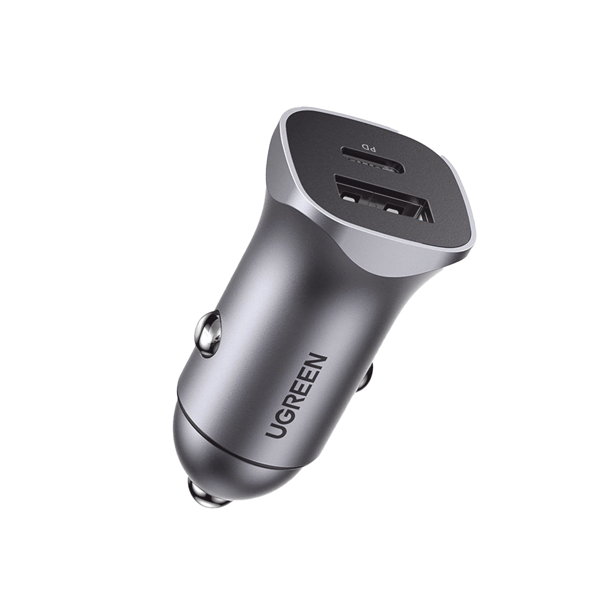 Cargador de Auto 30W USB-C y USB-A Carga Rápida