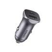 Cargador de Auto 30W USB-C y USB-A Carga Rápida