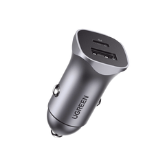 Cargador de Auto 30W USB-C y USB-A Carga Rápida