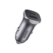 Cargador de Auto 30W USB-C y USB-A Carga Rápida