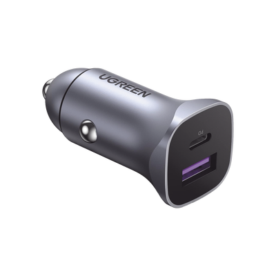 Cargador de Auto 30W USB-C y USB-A Carga Rápida