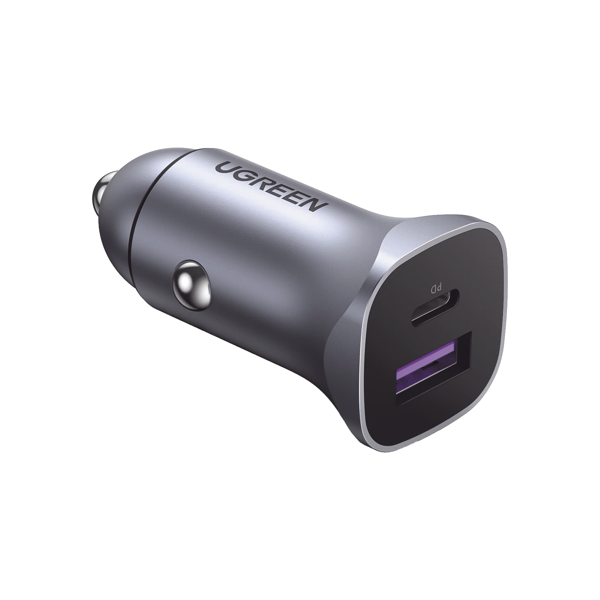 Cargador de Auto 30W USB-C y USB-A Carga Rápida
