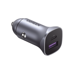 Cargador de Auto 30W USB-C y USB-A Carga Rápida