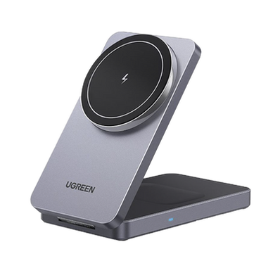 Cargador Inalámbrico Qi2 20W 2 en 1 Plegable