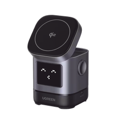 Cargador Inalámbrico Magnético 2 en 1 | Robot Qi2 15W | Pantalla Inteligente | Carga Rápida | Diseño Ajustable