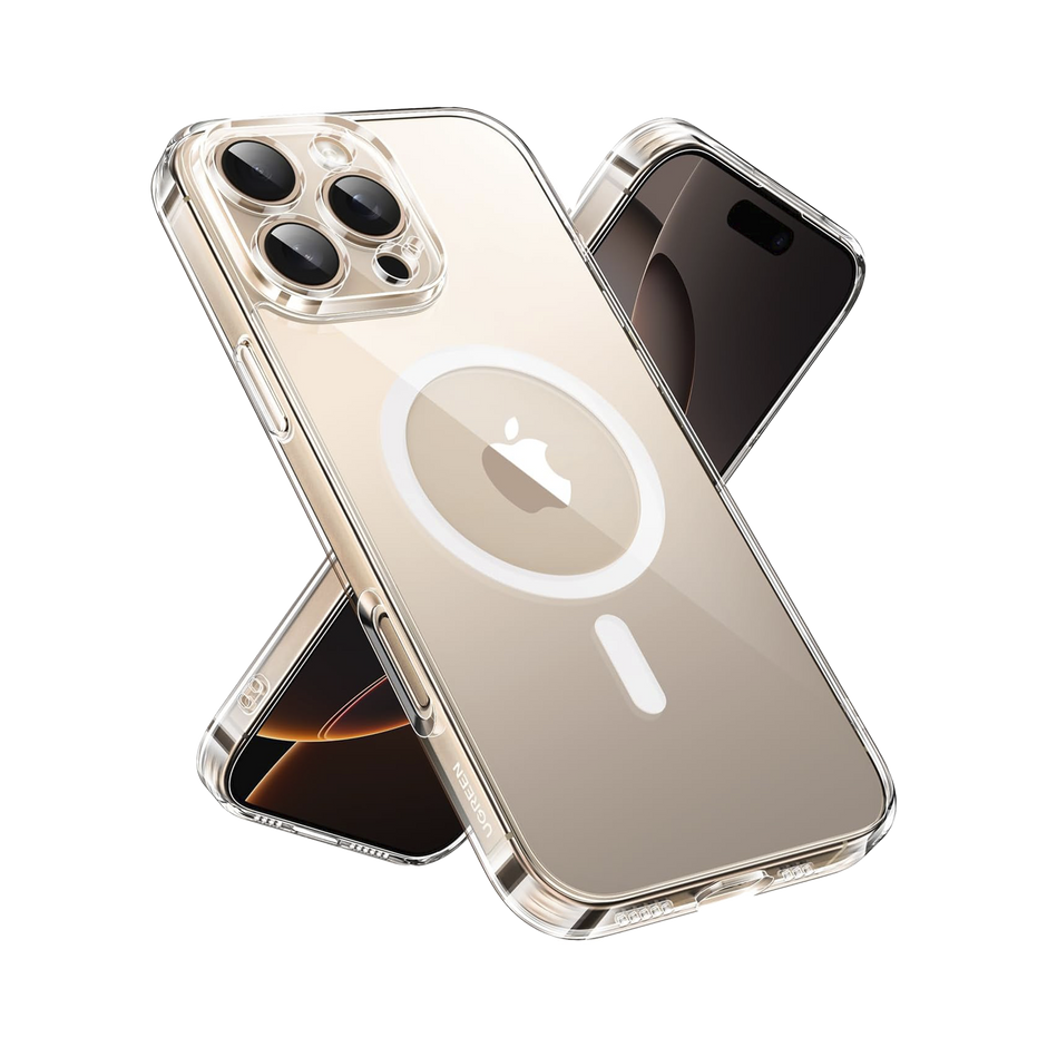 Funda Magnética Transparente Classy para iPhone 16 Pro | Compatible con Carga Magnética | Protección Antigolpes | Diseño Transparente Resistente
