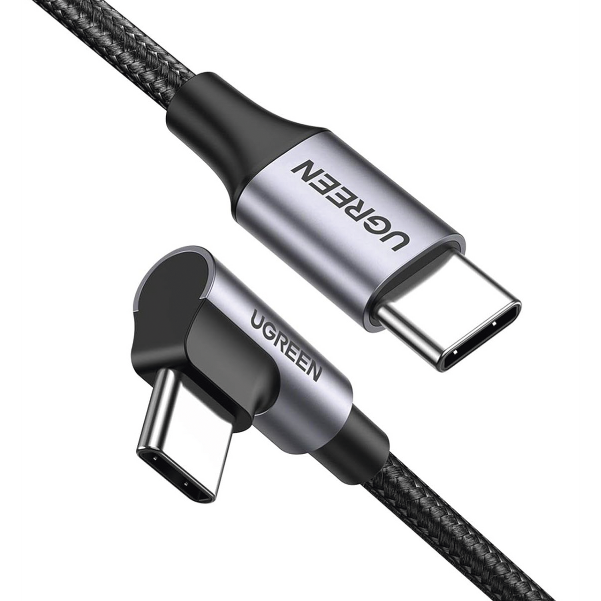 Cable USB-C a USB-C 1m 60W Conector L 90°