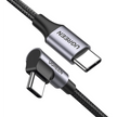 Cable USB-C a USB-C 1m 60W Conector L 90°