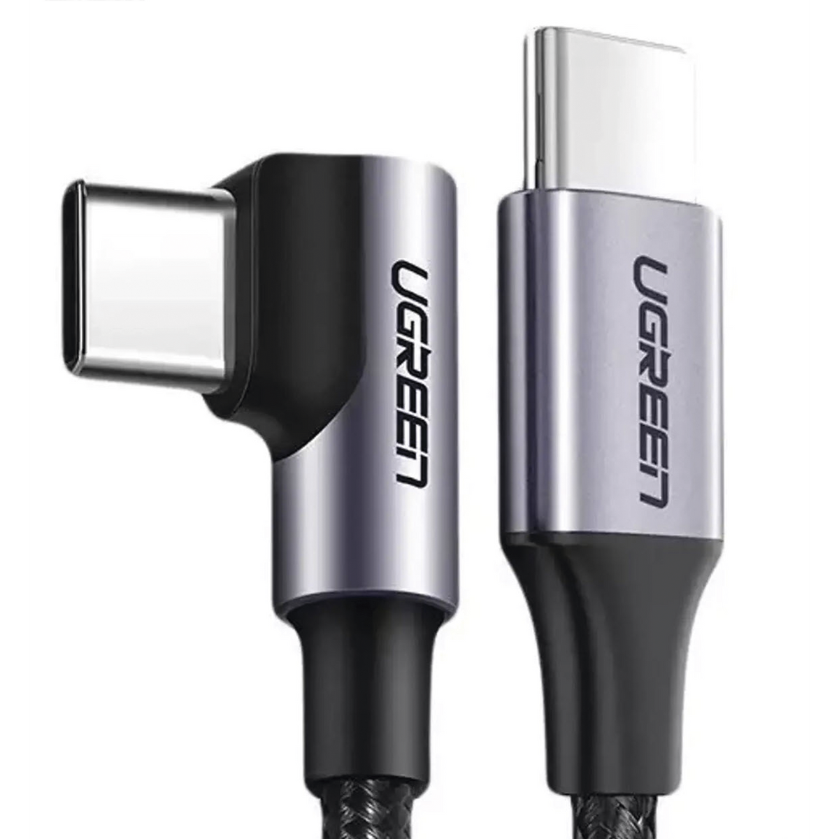 Cable USB-C a USB-C 1m 60W Conector L 90°
