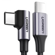 Cable USB-C a USB-C 1m 60W Conector L 90°