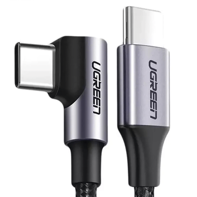 Cable USB-C a USB-C 1m 60W Conector 90°