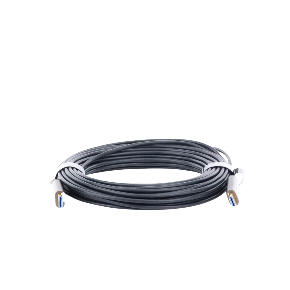 Cable HDMI de 15 Metros (49.21 Pies) por Fibra Óptica 4K@60Hz | Fibra de 4 Núcleos + Cobre EstaÑado de 7 Núcleos | Compatible con HDMI 2.0 | Alta Velocidad 18 Gbps | 3D | HDR | Carcasa de Zinc | Premium | 2 AÑos de GarantÍa