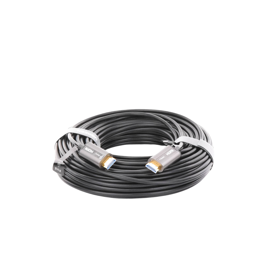 Cable HDMI de 30 Metros (98.43 Pies) por Fibra Óptica 4K@60Hz | Fibra de 4 Núcleos + Cobre EstaÑado de 7 Núcleos | Compatible con HDMI 2.0 | Alta Velocidad 18 Gbps | 3D | HDR | Carcasa de Zinc | Premium | 2 AÑos de GarantÍa