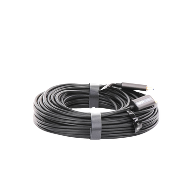 Cable HDMI de 30 Metros (98.43 Pies) por Fibra Óptica 4K@60Hz | Fibra de 4 Núcleos + Cobre EstaÑado de 7 Núcleos | Compatible con HDMI 2.0 | Alta Velocidad 18 Gbps | 3D | HDR | Carcasa de Zinc | Premium | 2 AÑos de GarantÍa