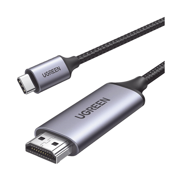 Cable USB-C a HDMI 4K de 1.5 Metros | Compatible con Thunderbolt 3 y 4 | Resolución 4K@60Hz | Modo Espejo y Extendido | Carcasa de Aluminio | Nylon Trenzado | Ideal para Laptop, Monitor y TV