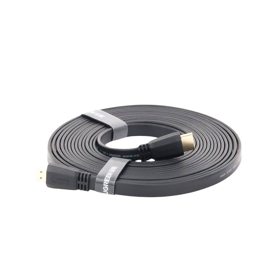Cable HDMI 2.0 Plano de 5 Metros (16.40 Pies) / 4K@60Hz / HDR / 3D / HEC (Canal Ethernet HDMI) / ARC (Canal de Retorno de Audio) / Color Profundo de 48 Bits / Audio de 32 Canales / HDCP / Audio Dolby True HD 7.1 / 18 Gbps / EstaÑado y Triple Blindaje / A