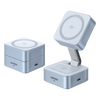 Cargador Inalámbrico Magnético 2 en 1 / 25W Qi2 Certificado / Doble Carga + USB-C 5W / Plegable Portátil / 16 Imanes 7N / Enfriamiento Inteligente