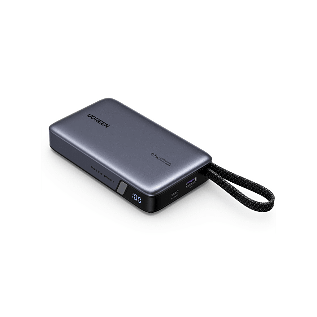 Cargador GaN 65W 2 USB-C 1 USB-A con Cable