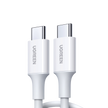 Cable USB-C a USB-C | 1 Metro | Carga Rápida de hasta 60W | Transferencia de datos de 480 Mbps | PD3.0 | QC 4.0/3.0/2.0 | FPC | AFC | Duradero y Flexible| Caja ABS | Cubierta de TPE | Color Blanco.